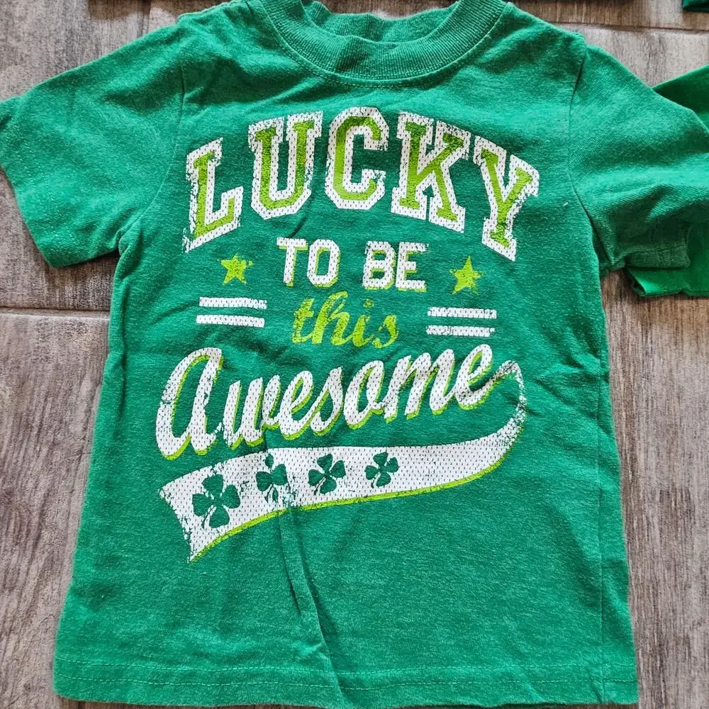 Hanna Andersson T Shirt Boys Sizze 3 Lot of 4 St Patricks Day Lucky Irish NEW‎